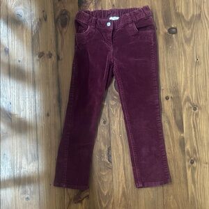 Hanna Andersson Burgundy Corduroy Kids Pants